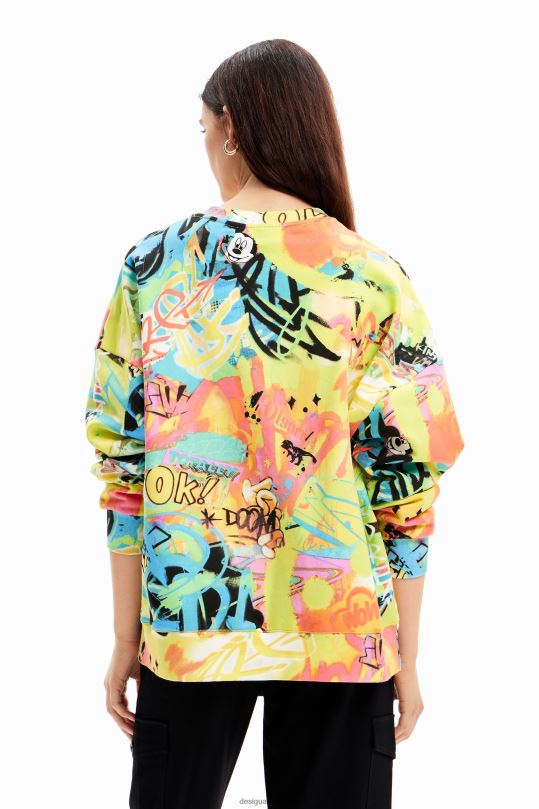 ropa 4802L7 mujer Desigual sudadera oversize de mickey mouse - Desigual sale damen