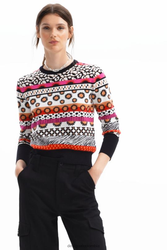 ropa 4802L936 mujer Desigual jersey con borde corto - Desigual Colombia Medellín