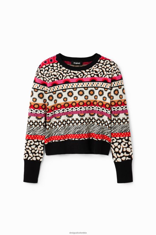 ropa 4802L936 mujer Desigual jersey con borde corto - Desigual Colombia Medellín