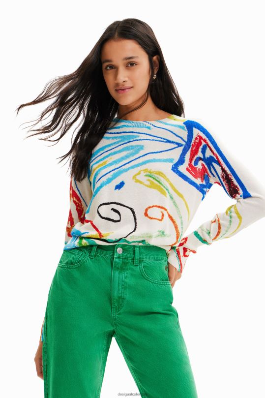 Desigual Colombia pagina oficial - ropa 4802L972 mujer Desigual jersey de ilustración