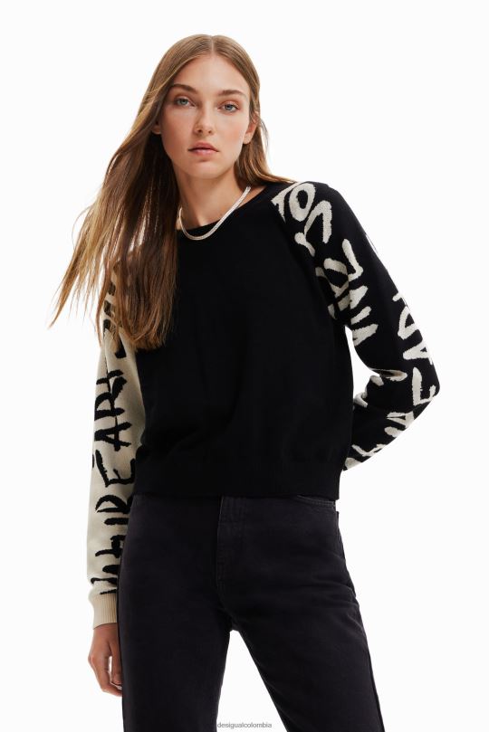 Desigual Colombia - ropa 4802L979 mujer Desigual jersey con mangas manifesto
