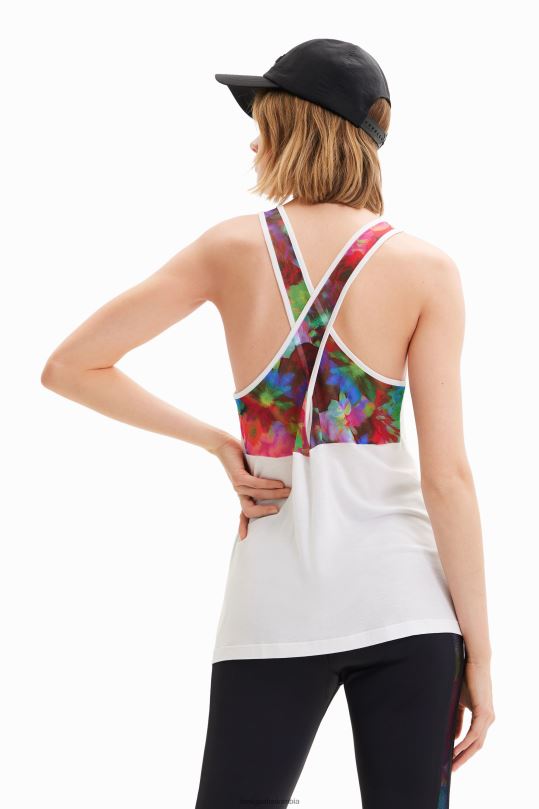 ropa 4802L435 mujer Desigual top deportivo sin mangas con estampado floral - Desigual shop