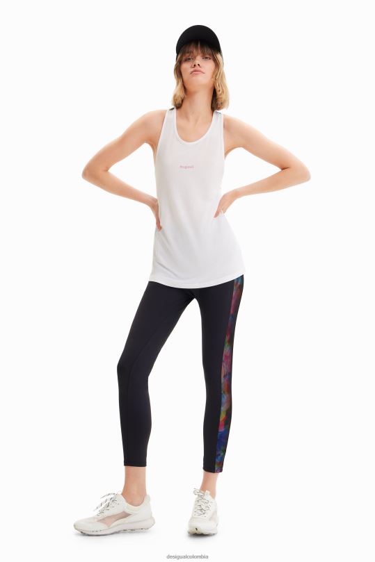 ropa 4802L435 mujer Desigual top deportivo sin mangas con estampado floral - Desigual shop