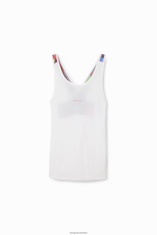 ropa 4802L435 mujer Desigual top deportivo sin mangas con estampado floral - Desigual shop