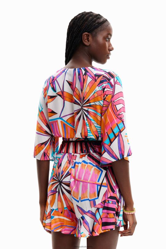 Desigual Colombia pagina oficial - ropa 4802L604 mujer Desigual top corto cruzado tropical