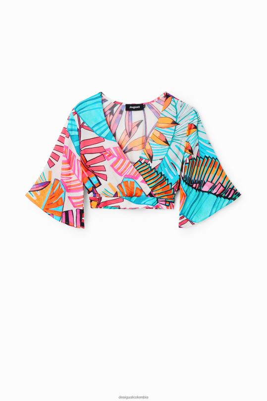 Desigual Colombia pagina oficial - ropa 4802L604 mujer Desigual top corto cruzado tropical