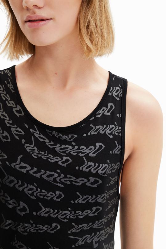Desigual Colombia - ropa 4802L628 mujer Desigual top deportivo sin mangas con logo