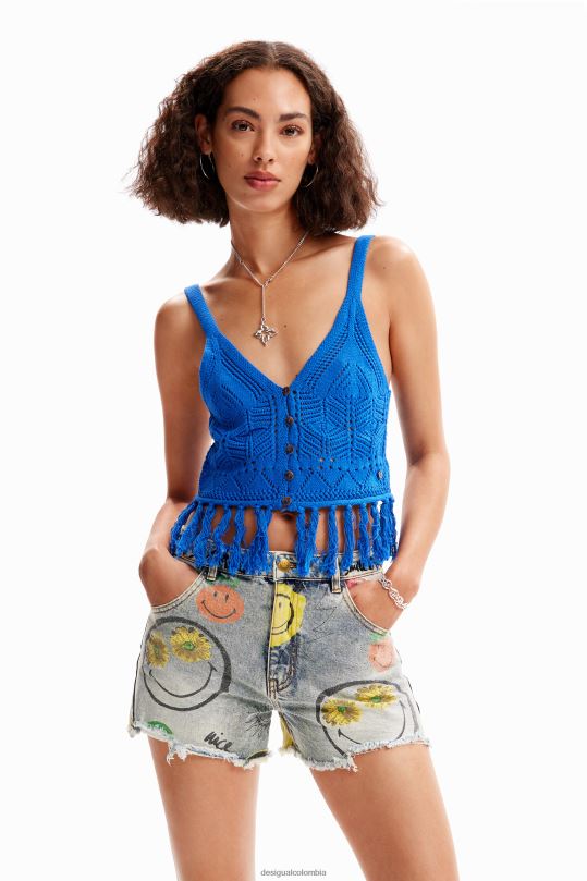 Desigual Colombia bolsos - ropa 4802L633 mujer Desigual top corto de ganchillo