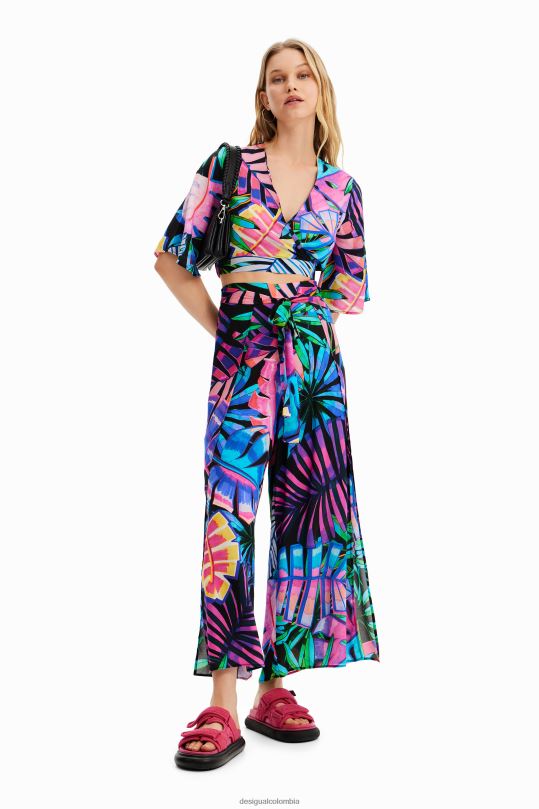 Desigual zapatos Colombia - ropa 4802L637 mujer Desigual top corto cruzado tropical