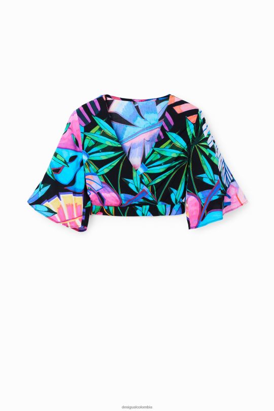 Desigual zapatos Colombia - ropa 4802L637 mujer Desigual top corto cruzado tropical
