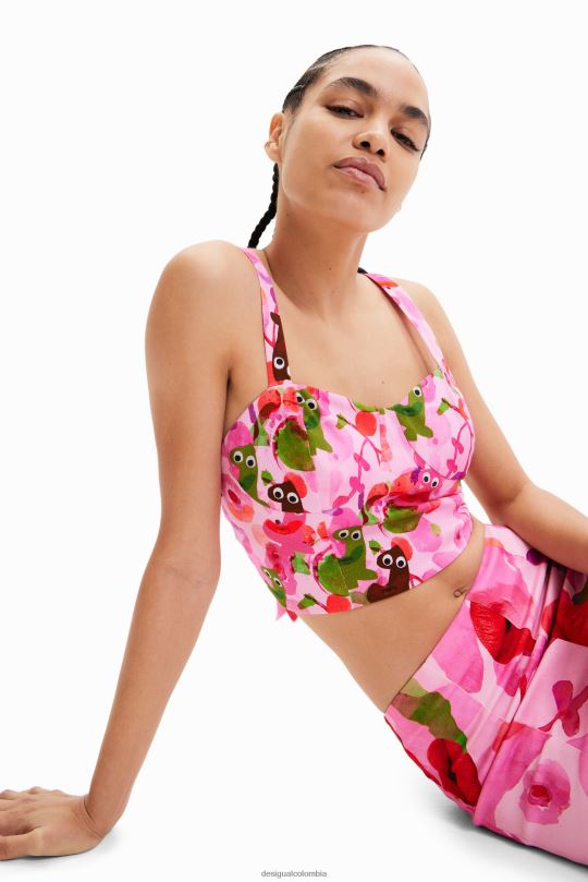 blusas Desigual bogota - ropa 4802L694 mujer Desigual metro. top corsé corto de christian lacroix