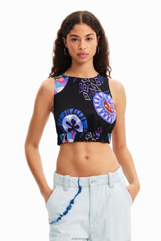 ropa 4802L737 mujer Desigual metro. top corto con tirantes de christian lacroix - Desigual Colombia rebajas