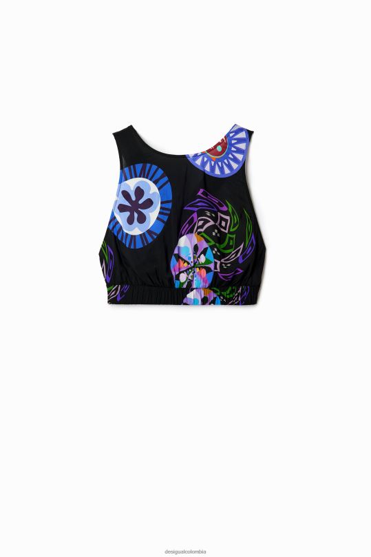 ropa 4802L737 mujer Desigual metro. top corto con tirantes de christian lacroix - Desigual Colombia rebajas