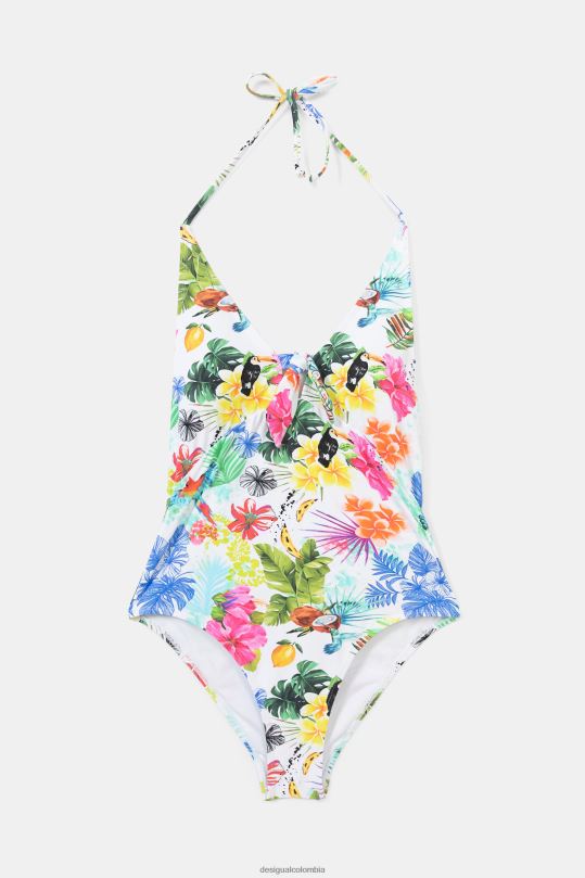 ropa 4802L1132 mujer Desigual traje de baño con tirantes tropicales - Desigual sale damen