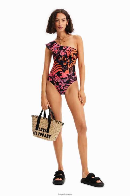 ropa 4802L354 mujer Desigual traje de baño con volantes asimétricos - Desigual Colombia rebajas