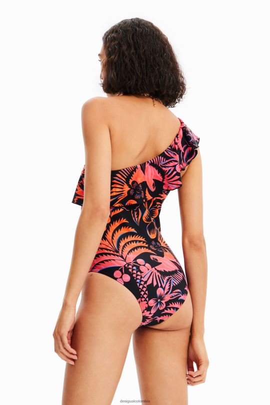ropa 4802L354 mujer Desigual traje de baño con volantes asimétricos - Desigual Colombia rebajas