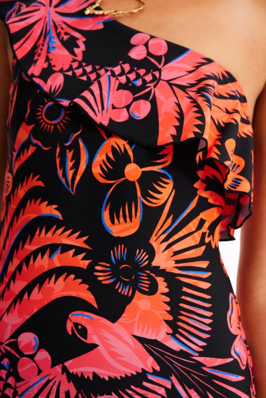 ropa 4802L354 mujer Desigual traje de baño con volantes asimétricos - Desigual Colombia rebajas