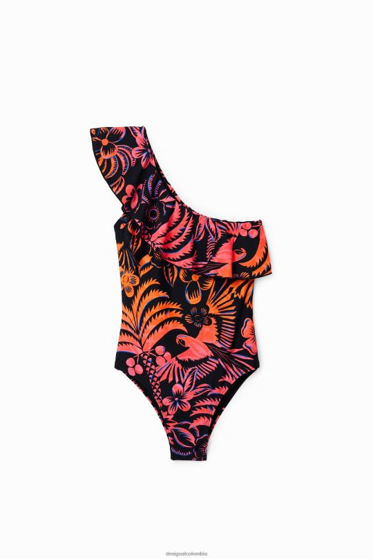 ropa 4802L354 mujer Desigual traje de baño con volantes asimétricos - Desigual Colombia rebajas