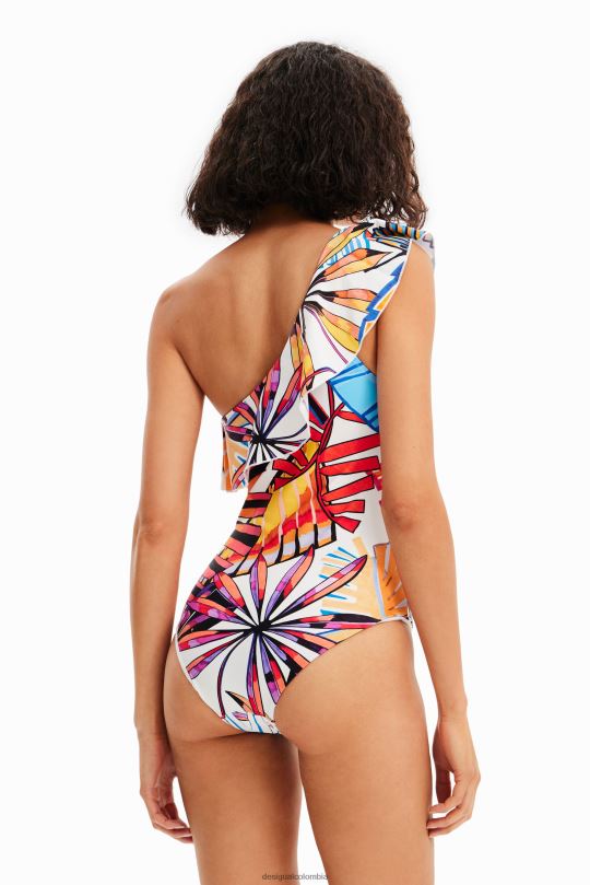 ropa 4802L405 mujer Desigual traje de baño con volantes asimétricos - Desigual shop