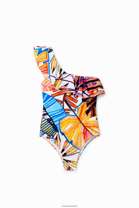 ropa 4802L405 mujer Desigual traje de baño con volantes asimétricos - Desigual shop