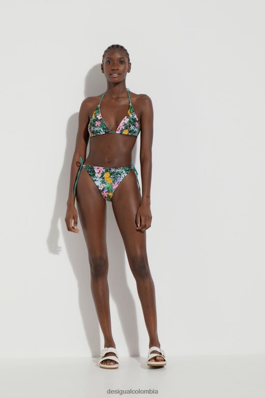 ropa 4802L560 mujer Desigual top de bikini con estampado floral - Desigual Colombia Medellín