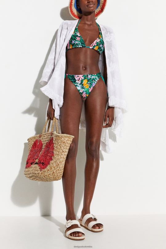 ropa 4802L560 mujer Desigual top de bikini con estampado floral - Desigual Colombia Medellín