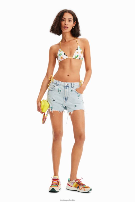 Desigual zapatos Colombia - ropa 4802L676 mujer Desigual top de bikini de triángulo reversible