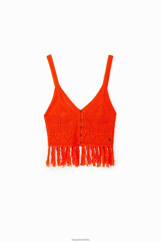 blusas Desigual bogota - ropa 4802L677 mujer Desigual top corto de ganchillo