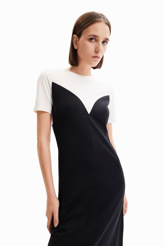 ropa 4802L1019 mujer Desigual vestido maitrepierre con efecto corsé - Desigual Colombia Medellín