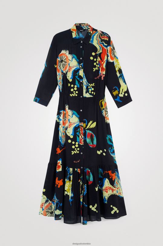 Desigual Colombia - ropa 4802L1056 mujer Desigual vestido camisero largo estampado