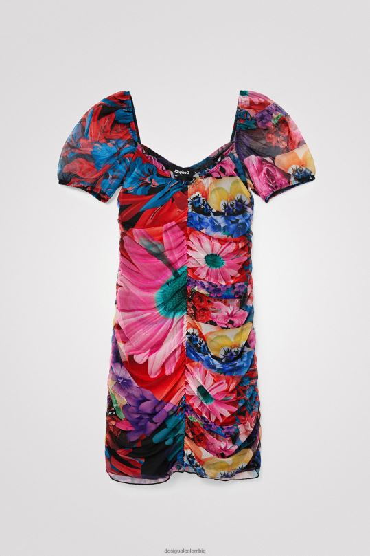 Desigual zapatos Colombia - ropa 4802L1063 mujer Desigual vestido floral fruncido
