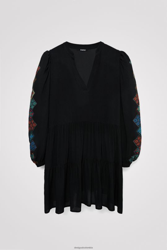 Desigual Colombia pagina oficial - ropa 4802L1092 mujer Desigual vestido de manga étnica