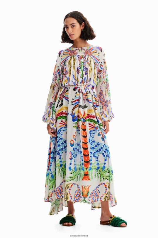 Desigual Colombia bolsos - ropa 4802L110 mujer Desigual vestido estilo túnica largo de stella jean