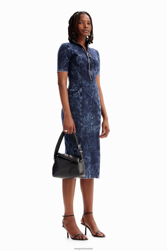 Desigual Colombia - ropa 4802L1143 mujer Desigual vestido midi con cremallera