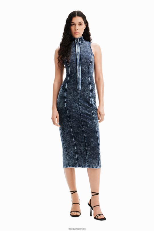 Desigual zapatos Colombia - ropa 4802L1166 mujer Desigual vestido midi con cremallera nathy peluso
