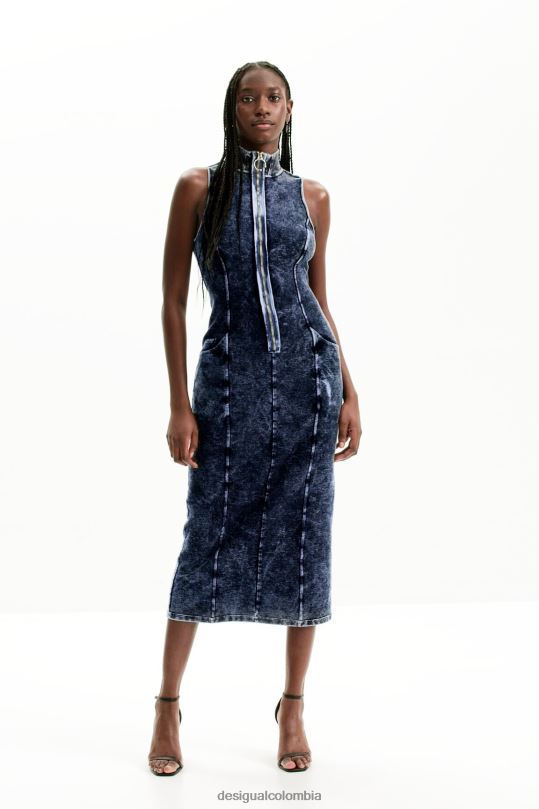 Desigual zapatos Colombia - ropa 4802L1166 mujer Desigual vestido midi con cremallera nathy peluso