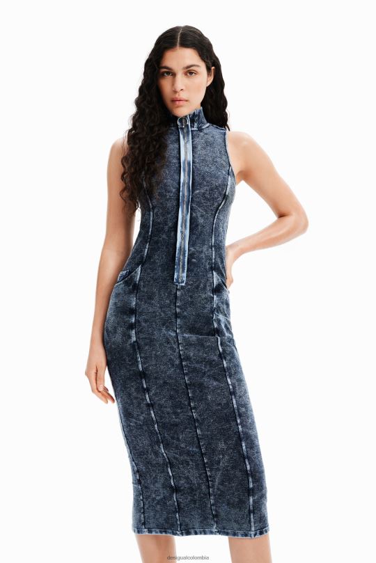 Desigual zapatos Colombia - ropa 4802L1166 mujer Desigual vestido midi con cremallera nathy peluso
