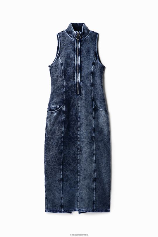 Desigual zapatos Colombia - ropa 4802L1166 mujer Desigual vestido midi con cremallera nathy peluso