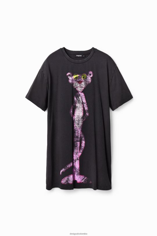 ropa 4802L127 mujer Desigual vestido tipo camiseta con pantera rosa extragrande - Desigual sale damen