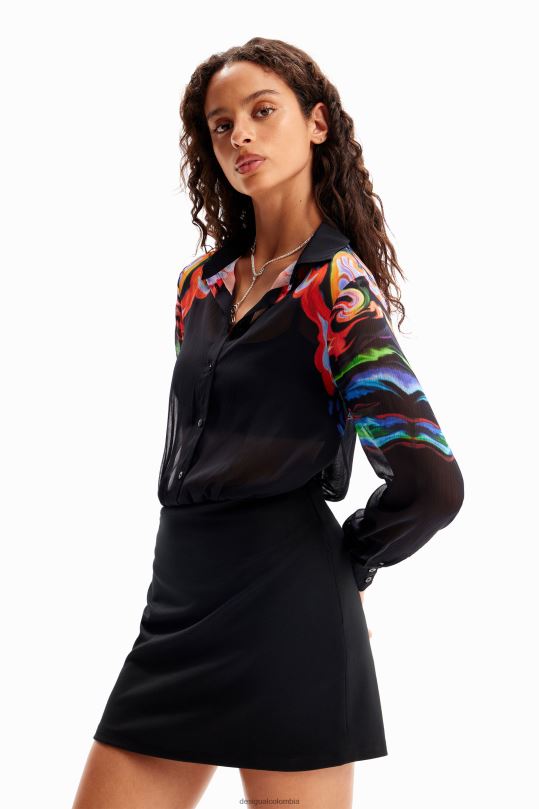 Desigual zapatos Colombia - ropa 4802L13 mujer Desigual metro. vestido corto combinado de christian lacroix