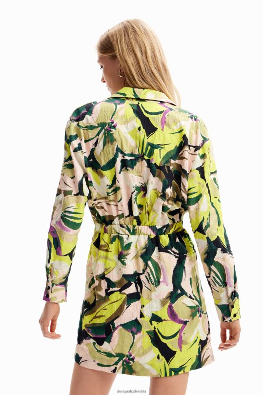Desigual Colombia bolsos - ropa 4802L158 mujer Desigual vestido camisero corto con flores