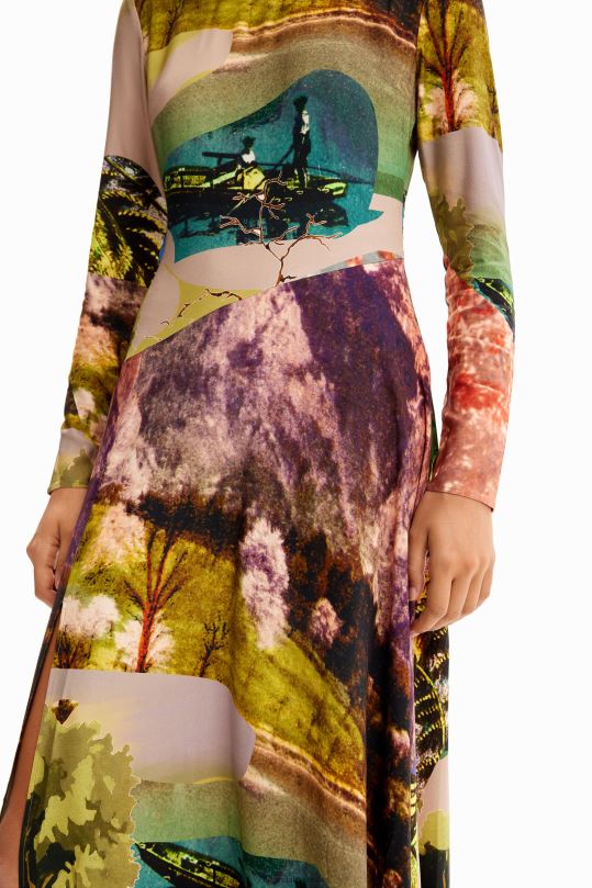 Desigual zapatos Colombia - ropa 4802L168 mujer Desigual metro. vestido midi collage de christian lacroix