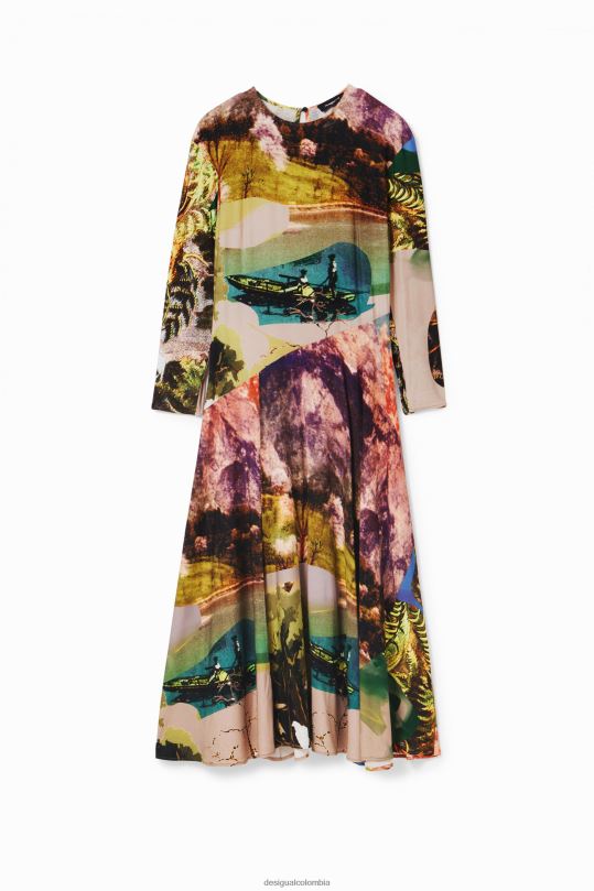 Desigual zapatos Colombia - ropa 4802L168 mujer Desigual metro. vestido midi collage de christian lacroix