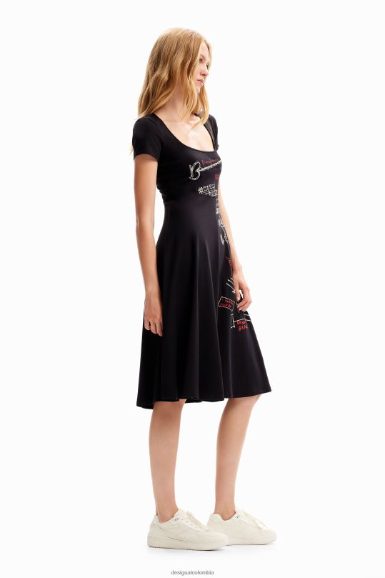 ropa 4802L178 mujer Desigual vestido corto artístico - Desigual Colombia rebajas