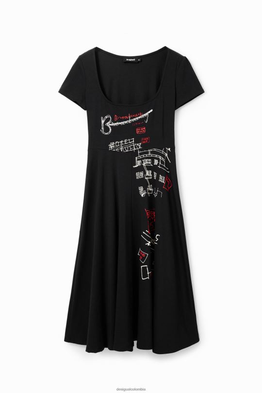 ropa 4802L178 mujer Desigual vestido corto artístico - Desigual Colombia rebajas
