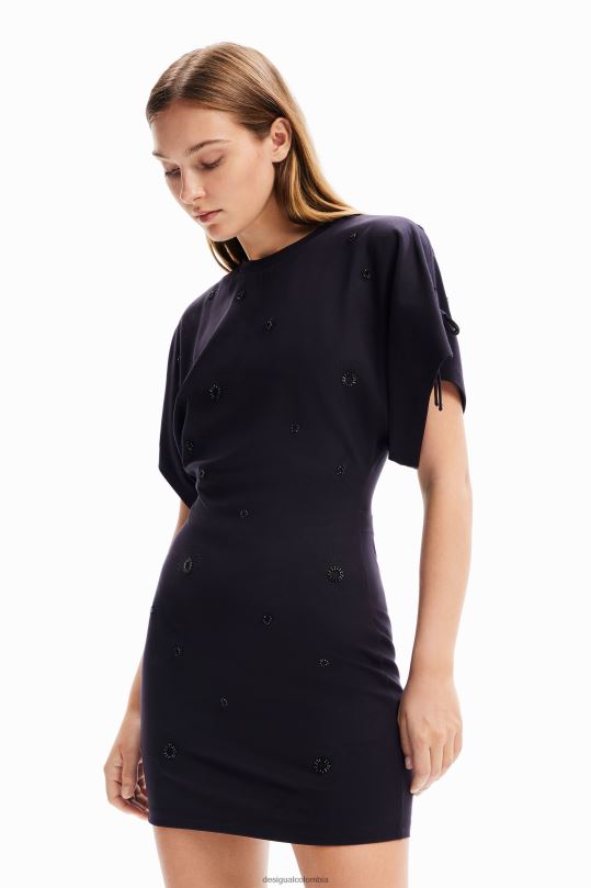 ropa 4802L180 mujer Desigual vestido corto bordado - Desigual sale damen