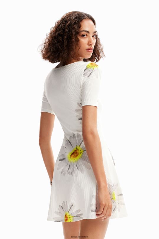 ropa 4802L187 mujer Desigual metro. vestido corto de margaritas de christian lacroix - Desigual shop