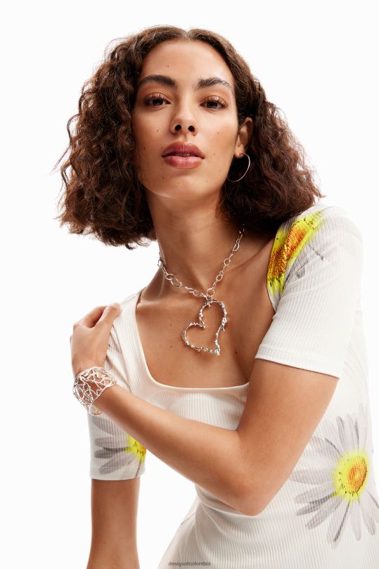 ropa 4802L187 mujer Desigual metro. vestido corto de margaritas de christian lacroix - Desigual shop