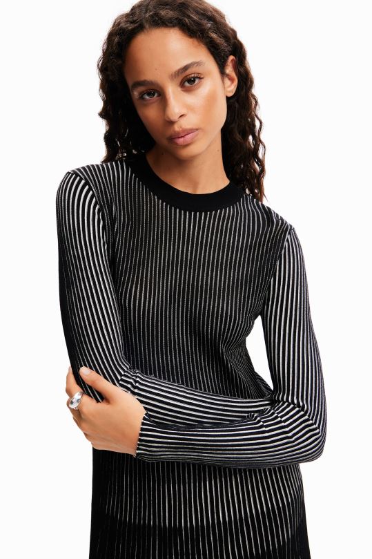 Desigual Colombia pagina oficial - ropa 4802L188 mujer Desigual vestido corto de canalé
