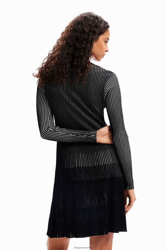 Desigual Colombia pagina oficial - ropa 4802L188 mujer Desigual vestido corto de canalé
